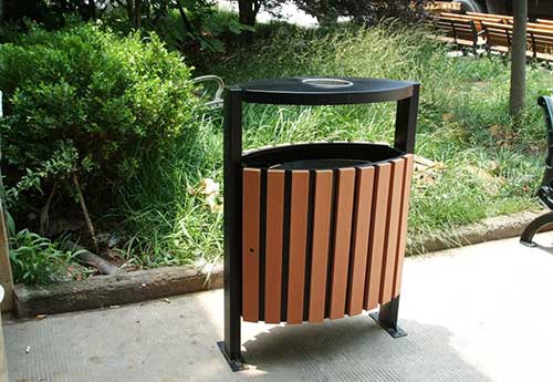 發貨廣州從化區,再獲好評的鋼木垃圾桶廠家