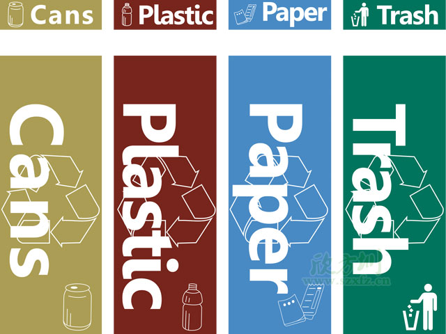 垃圾桶圖標及分類標識有哪些？
